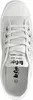 A top-down view of a white lace sneaker. Voir les images du produit