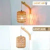 Handgefertigte Bambus Wandleuchte Retro - LED-kompatibel, Produktbild-Vorschau 4
