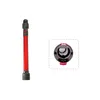 A red vacuum cleaner extension tube and a close-up view of its connection point, presented against a white background. Produktbild-Vorschau