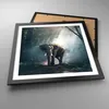 Gerahmtes Poster - Schwarzer Rahmen - elefant natur - 40x40 Produktbild-Vorschau 3