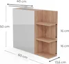 A diagram of a bathroom cabinet with dimensions. Produktbild-Vorschau