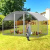 Ikodm Hühnerstall mit Kuppeldach Freilaufgehege 3x2x2 m Produktbild-Vorschau 12
