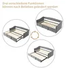 INONEFT Tagesbett 90x200cm/180x200cm mit Ausziehbett, Produktbild-Vorschau 3