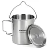 Lixada Camping Pot Stainless Steel Titanium Cup Mug 750ml Náhled obrázku produktu 7