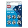 PRYM Annäh-Druckknöpfe, Messing, Ø 15 mm, silber – 6 Stück Produktbild-Vorschau 1