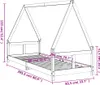 vidaXL Dětská postýlka 80x200 cm z masivního borovicového Náhled obrázku produktu 7