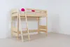 Kinder-Hochbett Castello 90 x 200 cm Eiche Natur geölt mit Produktbild-Vorschau 1