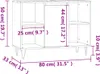 vidaXL Armadietto da bagno bianco 80x33x60 cm Materiale a Anteprima dell’immagine prodotto 6