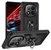 A black phone case with a ring holder is shown from multiple angles, with a car graphic on the phone screen. Anteprima dell’immagine prodotto