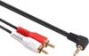Audio jack konektor 3,5 mm 90° uhlový na 2xRCA cinch kábel Náhľad obrázku produktu 1