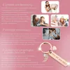 Porte-clés Herz gravé rosé - Ange gardien et porte-bonheur Voir les images du produit 5