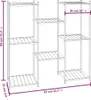 vidaXL Stojan na květiny 83x25x80 cm Černá litina Náhled obrázku produktu 6