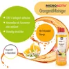 A marketing image for an orange oil cleaner, featuring product benefits, oranges, and the product bottle. Produktbild-Vorschau