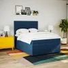 Maison Exclusive - Boxspringbett mit Matratze Blau 160x200 Produktbild-Vorschau 3