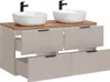 Doppelwaschtisch 120.8cm Adriel mit 4 Schubladen, Beige Produktbild-Vorschau 2