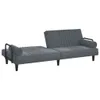 Schlafsofa mit Armlehnen Dunkelgrau Samt , Schlafsofas Produktbild-Vorschau 6
