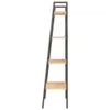 vidaXL Standregal 4 Böden Hellbraun und Schwarz 56x35x140 Produktbild-Vorschau 4