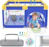 LZQ Laufstall Baby 127x127cm, Laufgitter Baby Absperrgitter Produktbild-Vorschau 1