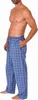 Herren Schlafanzug Pyjama Hose lang kariert aus Baumwolle ; Produktbild-Vorschau 2