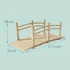 Relaxdays Garten Brücke, mit Geländer, Tannenholz, Produktbild-Vorschau 4