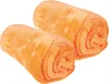 Two rolled-up orange blankets are shown against a white background. Produktbild-Vorschau