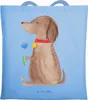 Mr. & Mrs. Panda Stoffbeutel Hund Blume - Sky Blue - Produktbild-Vorschau 1