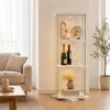 ProximaX Glasvitrine 360° drehbar Weiß mit 3 Ebenen, RGB Produktbild-Vorschau 1