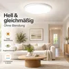 38W 40CM Led Deckenleuchte Weiß Dimmbar 3 Farbtemperaturen Produktbild-Vorschau 7