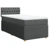 vidaXL Boxspringbett mit Matratze Dunkelgrau 100x200 cm Produktbild-Vorschau 1