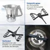 A collage of images showing a kitchen appliance attachment and its features. Produktbild-Vorschau