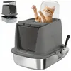 PawHut Edelstahl Katzentoilette, geschlossen, mit Produktbild-Vorschau 1