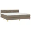Boxspringbett mit Matratze & LED Taupe 200x200 cm Stoff Produktbild-Vorschau 3