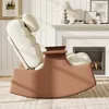 ProximaX Schaukelstuhl mit Hocker, Beige Cordstoff, Produktbild-Vorschau 3