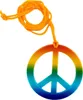 Oblique Unique Hippie Peace Kette + Ohrringe 70er Jahre Produktbild-Vorschau 2