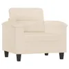 vidaXL 4-częściowa sofa z poduszkami Beżowa tkanina z Podgląd zdjęcia produktu 3