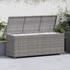 vidaXL Garten-Auflagenbox Grau 150x50x60 cm Poly Rattan Produktbild-Vorschau 1