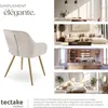 Chaise MARILYN en velours matelassé - taupe/or, par pièce Voir les images du produit 7