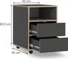 Contenitore per rotoli Vicco Tetrix Antracite 42 x 55 cm Anteprima dell’immagine prodotto 2