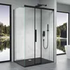 doporro Cabine de Douche Transparent Noir 90x120x195cm Voir les images du produit 2