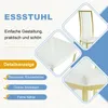 2er Set europäischer Minimalismus-Esszimmerstuhl, weißes Produktbild-Vorschau 6