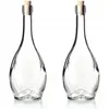 Two empty glass bottles with cork stoppers, presented side-by-side on a white background. Voir les images du produit