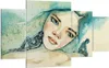 Bild auf Leinwand - Leinwandbild - 4 Teile - Aquarell Frau Produktbild-Vorschau 1