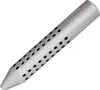 A silver pencil-shaped eraser with a perforated body and a pointed tip, set against a white background. Produktbild-Vorschau