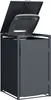 A dark gray trash bin enclosure with its lid open, shown against a white background. Produktbild-Vorschau