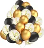 Schwarz-Gold-Konfetti-Ballon-Set 50-tlg. Produktbild-Vorschau 2
