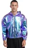Hologramm Jacke Damen Herren Gr M Metallic Glänzend Produktbild-Vorschau 7