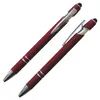 3x Touchpen-Kugelschreiber aus Metall / gummiert / je 1x Produktbild-Vorschau 3