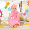 BABY born Blumenkleid 43cm, Puppenkleid rosa aus Produktbild-Vorschau 5