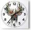 Wanduhr - Quadrat - Glasuhr - Surrealismus Hirsch Boho - Produktbild-Vorschau 1