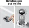 2er-Set Pop-Up Abflussstopfen 33-55 mm mit Haarsieb, Produktbild-Vorschau 3